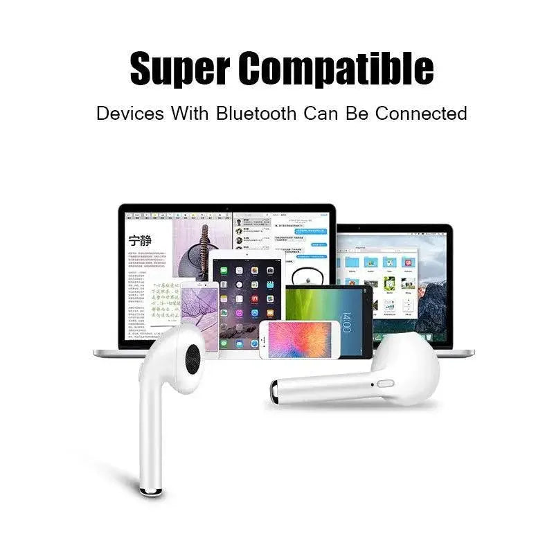 I7 Mini TWS Bluetooth Earbuds With Voice Alerts And Wireless