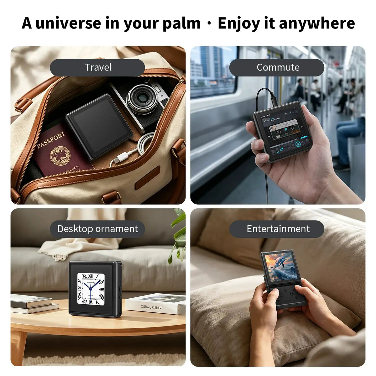 Anbernic RG Rotate Handheld Game Console 3.5" IPS Rotating Screen Android Portable Games Player Supports WIFI AI Streaming Gift