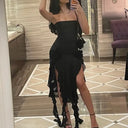 Women Night Out Backless Floral Dress