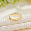 Moissanite Ring in Sterling Silver Fashion