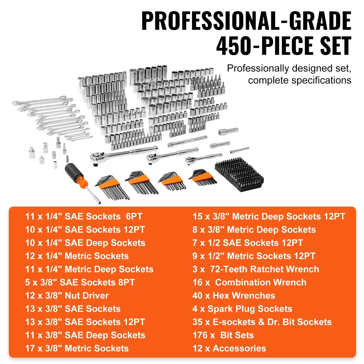 Complete Mechanic Socket Tool Kit — product view 6