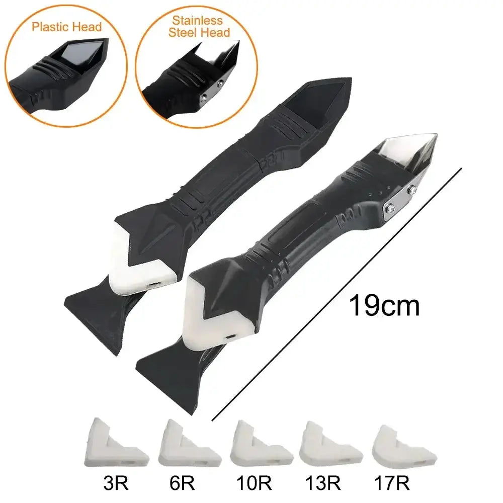 5 In 1 Silicone Spatula Window Cleaning Tool Kit Bundle