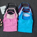 Workout Halter Backless Camisole Set Padded Yoga