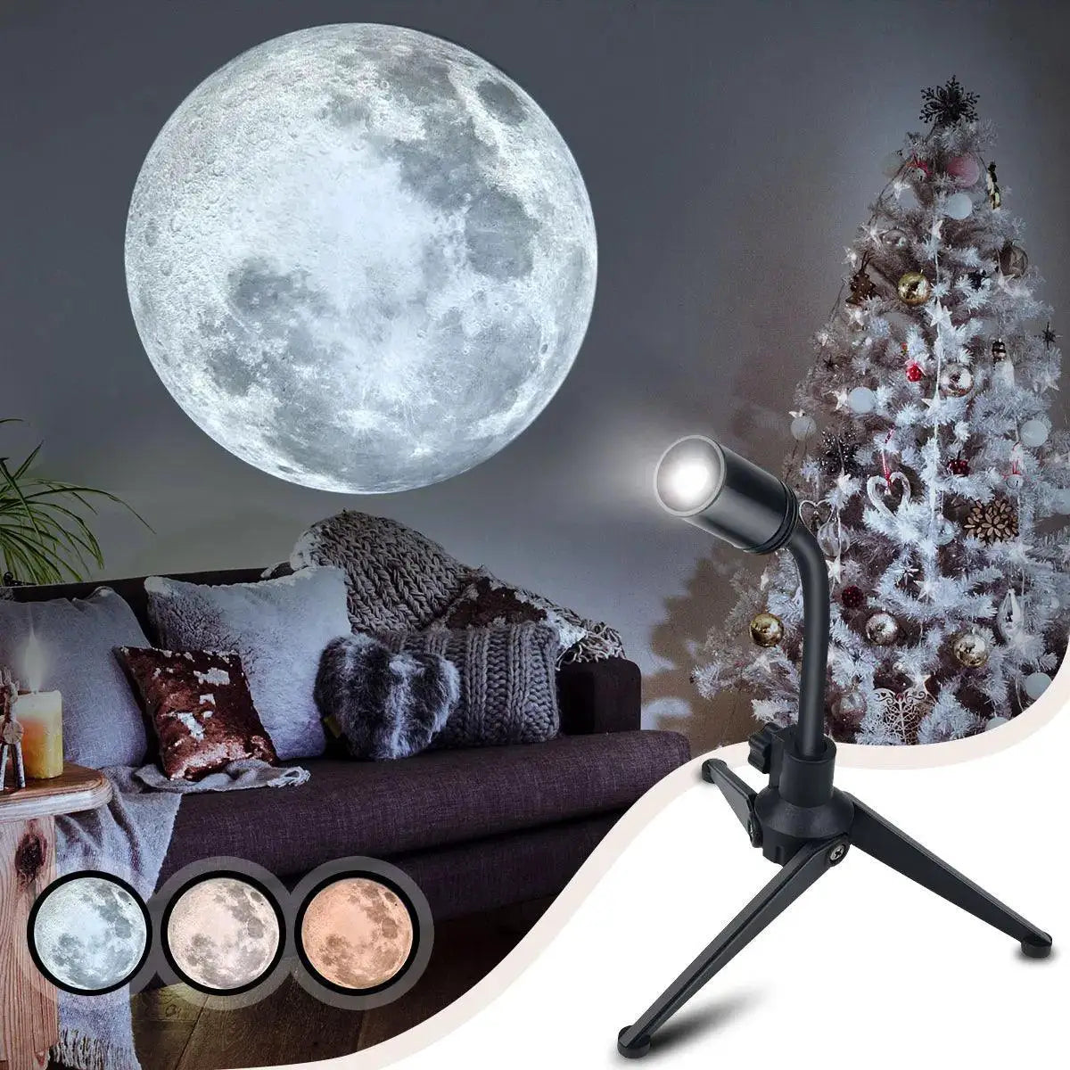 Celestial Moon Projector Night Light USB Power Supply