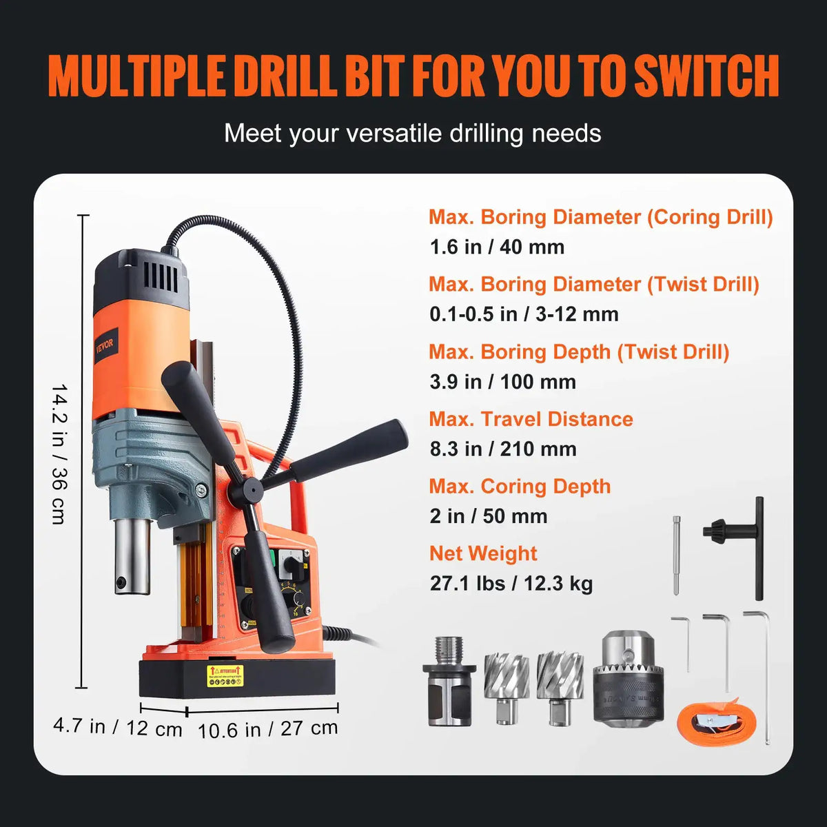 Heavy Duty Magnetic Drill Press Heavy — product view 9