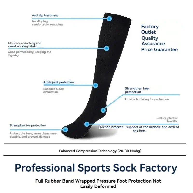 Chic Compression Knee Socks for Academic Style Black White