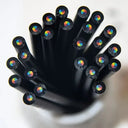 Colored Black Wood Pencils 7 In 1 Rainbow Drawing Kit