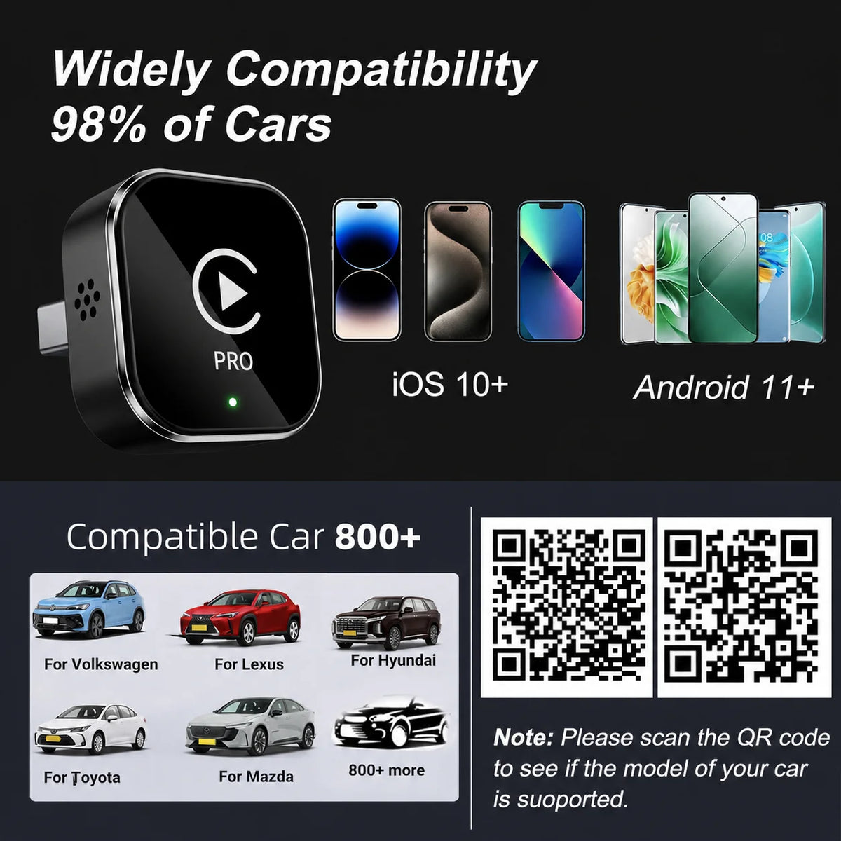 Mini CarPlay Wireless Adapter Android