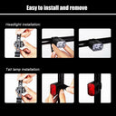 Waterproof Mini Bike Lamp Front Light White Taillight Red