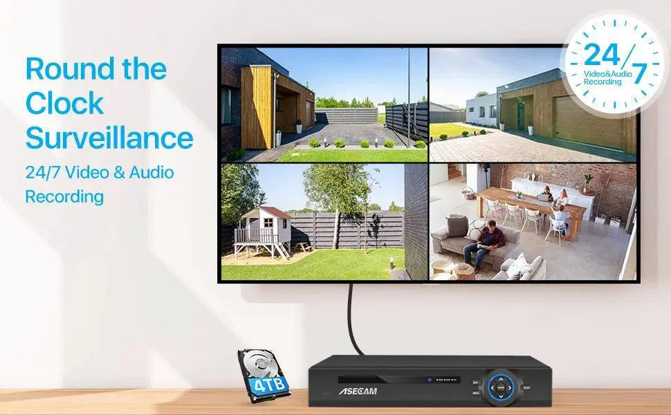 8MP POE NVR Smart Security Camera System AI Face Recognition