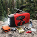 Solar Hand Crank Radio Portable Emergency Weather Alert Device with 2000mAh Power Bank and LED Flashlight Ideal for Home Blackout Severe Weather Camping Hurricane Preparedness Survival Gear NOAA FM AM and Outdoor Safety