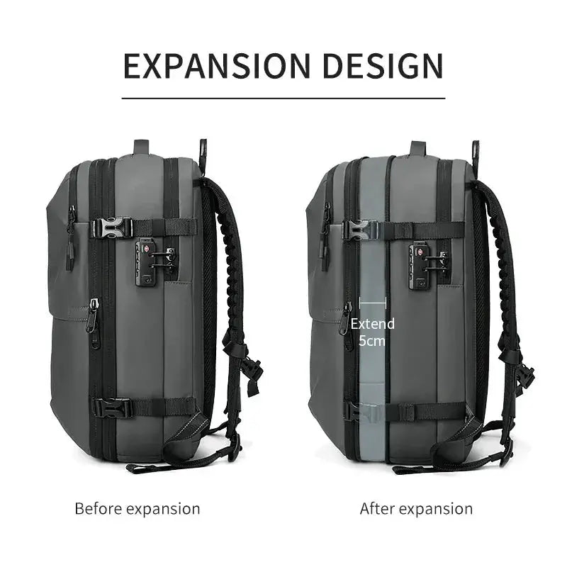 Men Travel Laptop Backpack Vacuum Compression 17 Inch