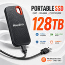 Mini Portable External Hard Drive SSD Type-C Backup Drive