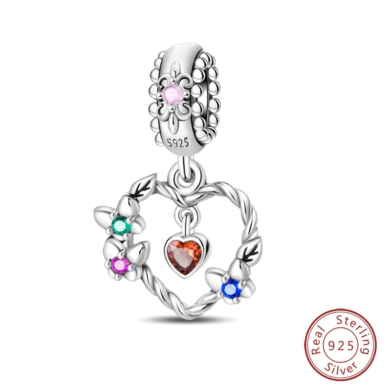 100 Sterling Silver Red Apple Bow