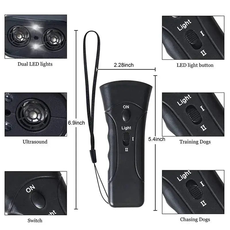 Pet Dog Ultrasonic Bark Control Repeller Training Device