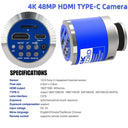 Foldable 48MP 4K 1080P HDMI USB Digital Video Microscope