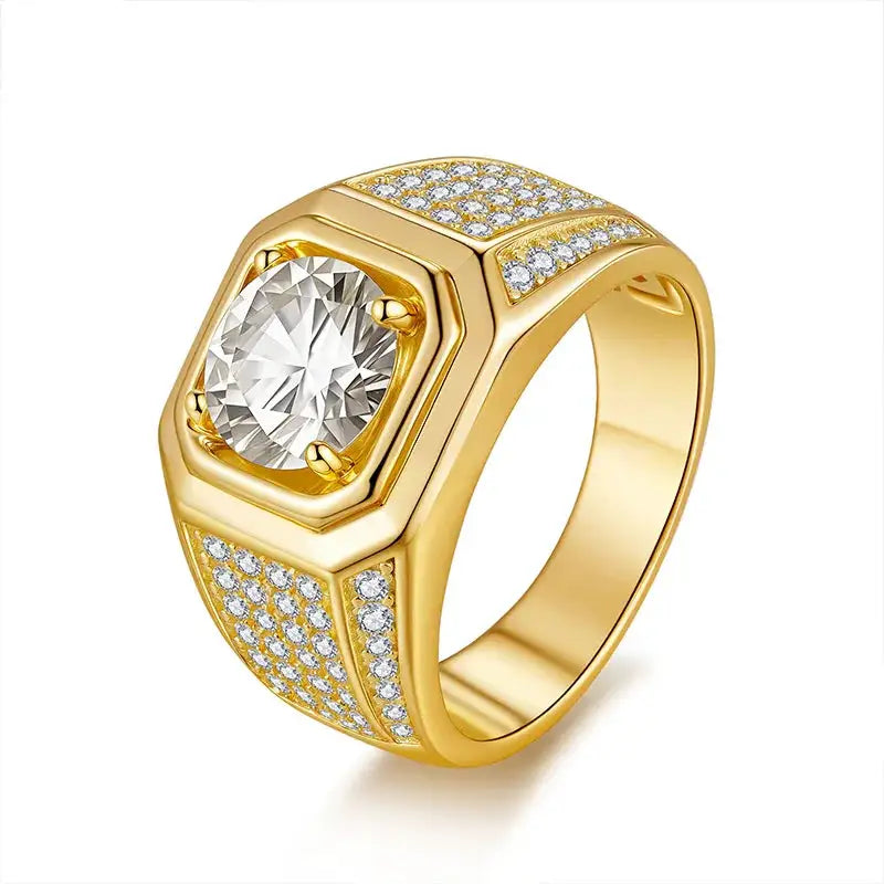 Timeless Moissanite Statement Ring For Men — product image 4