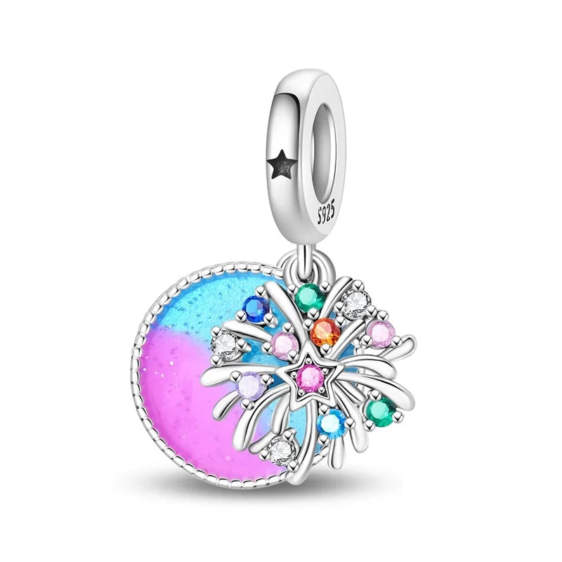 Sterling Silver Charm Beads Mask