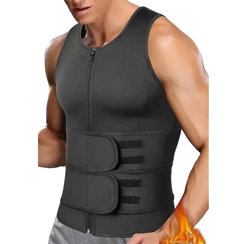 Sauna Vest for Men Double Belt — product view 1