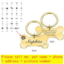 Personalized Pet ID Tag: Stylish Bone Engraved Pendant