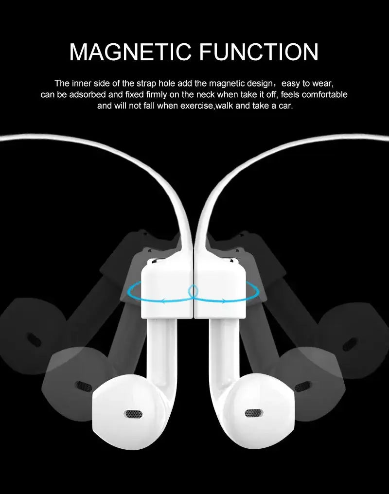 Magnetic Anti-lost Rope Strap Silicone Earphones String for Airpods Huawei Freebuds 3 Wireless Bluetooth Headphone Neck Straps