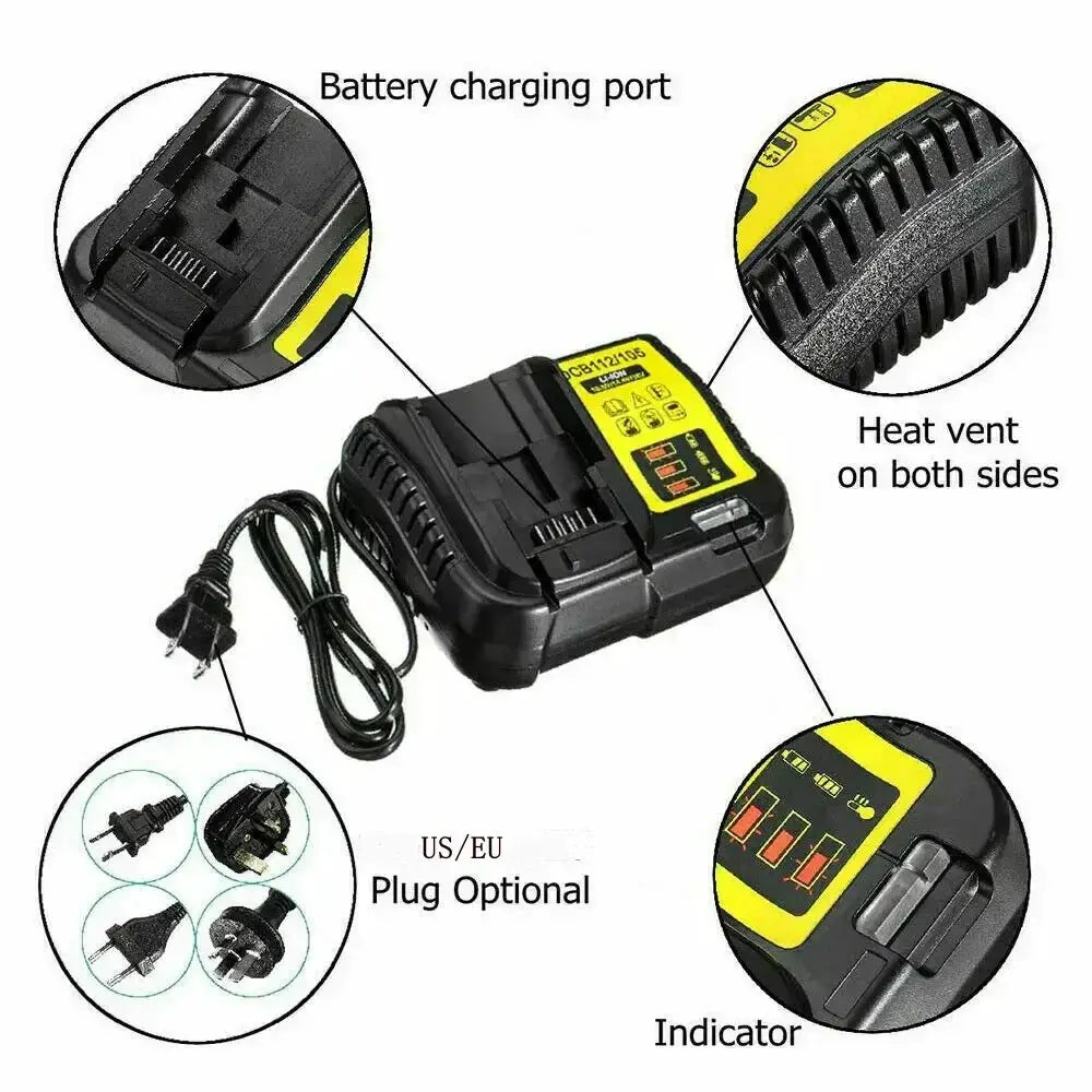 DCB112 2A Lithium Battery Charger For 10.8V And 18V Tools