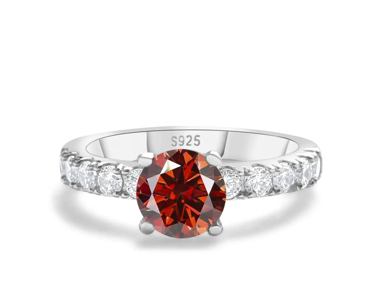 Moissanite Ring in Sterling Silver Love — product view 5