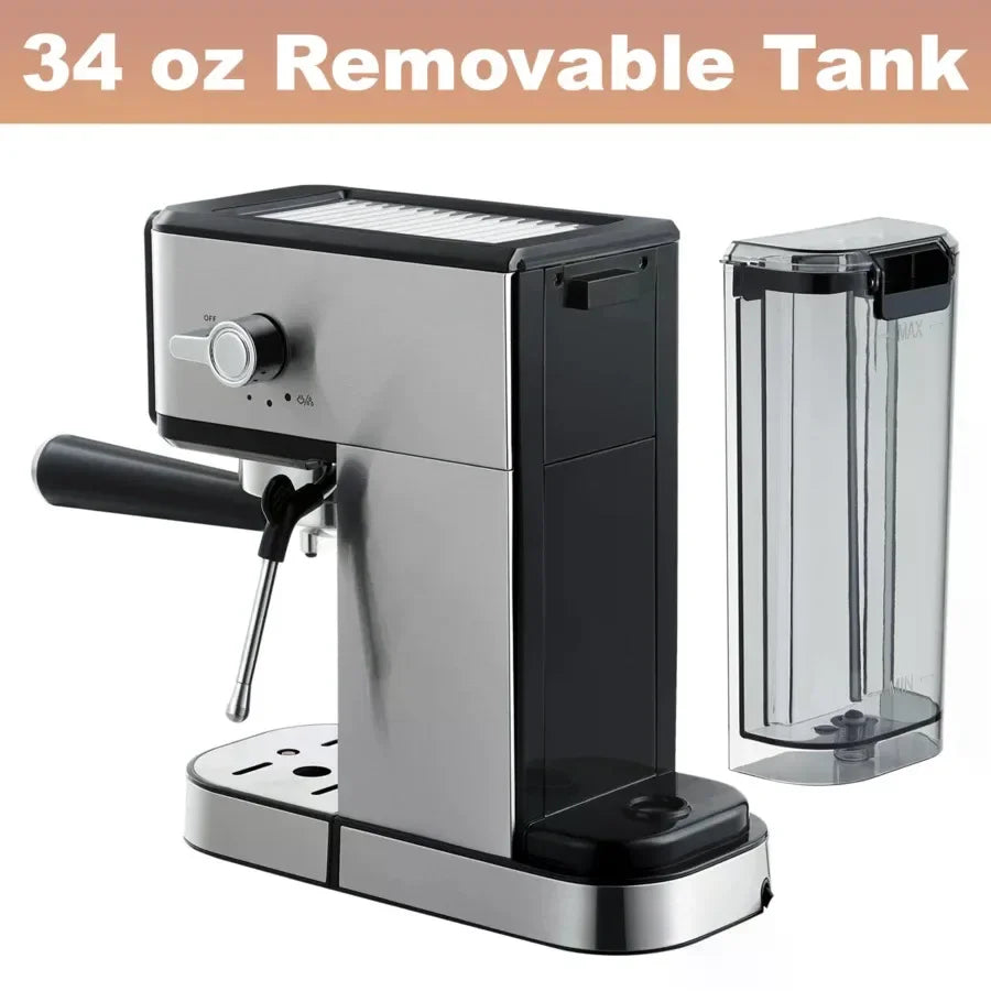 Espresso Machine With Dual Boiler, LCD Touch Control & Milk Frother — product view 3