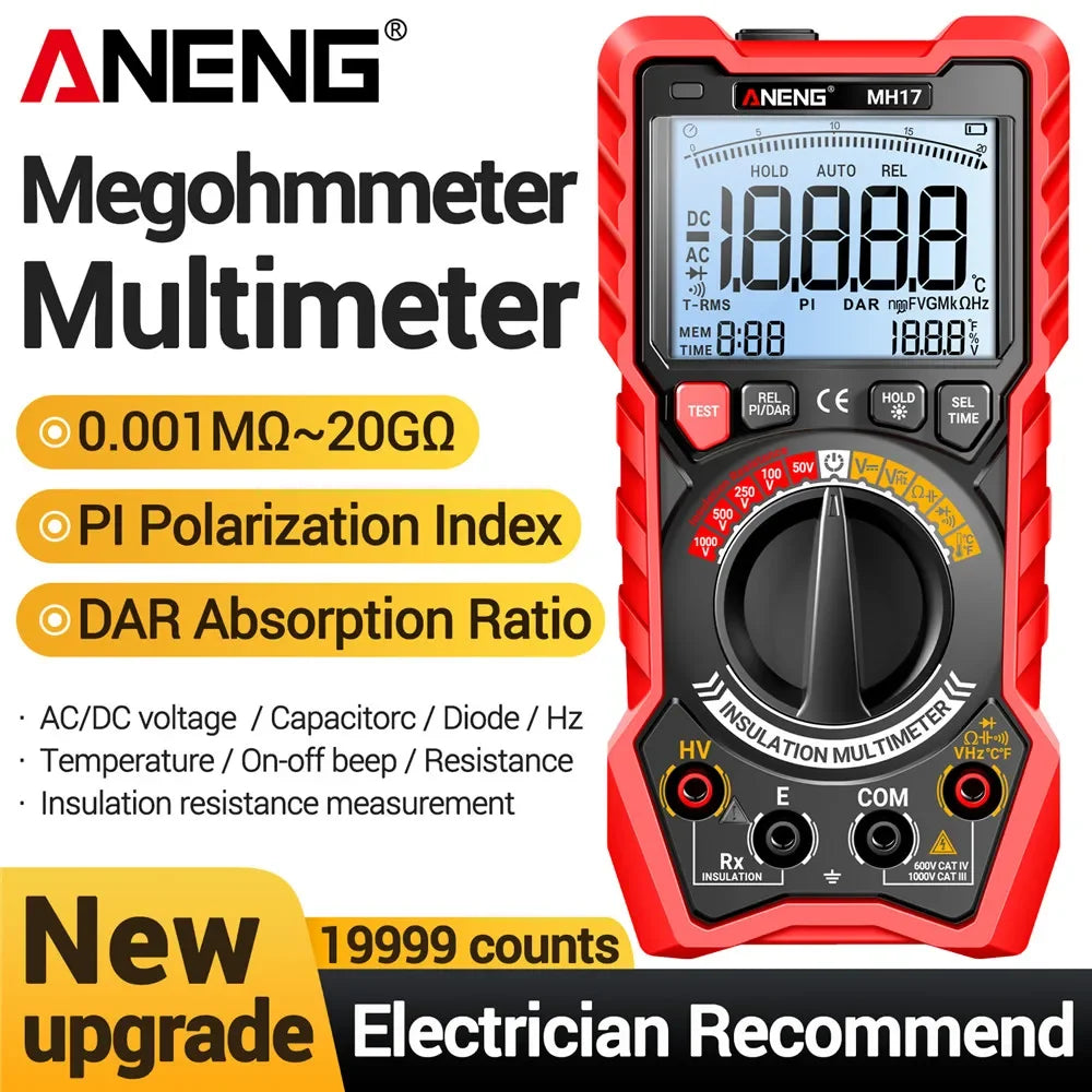 Insulation Resistance Digital Multimeter Rechargeable