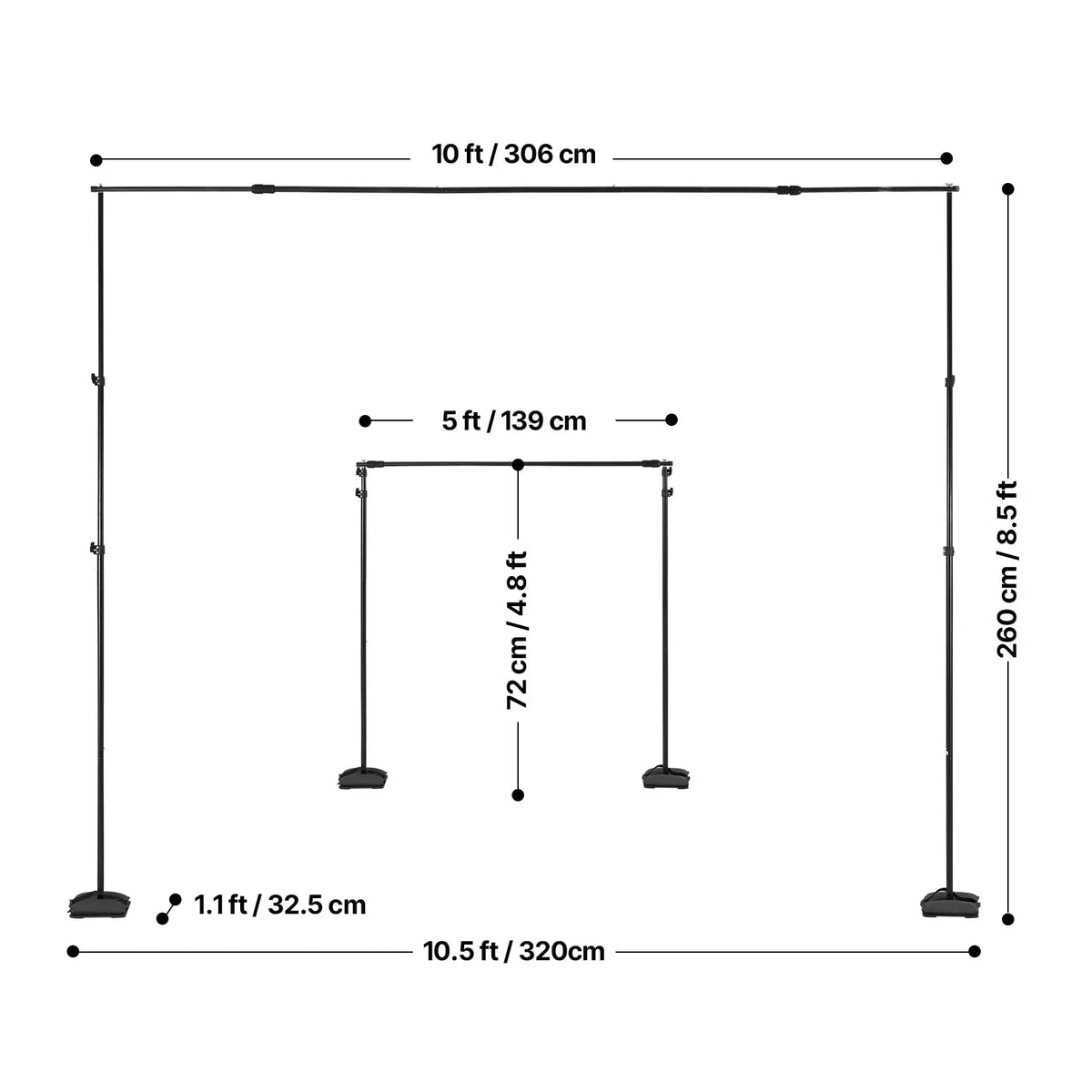 Heavy Duty Metal Backdrop Stand — product image 11