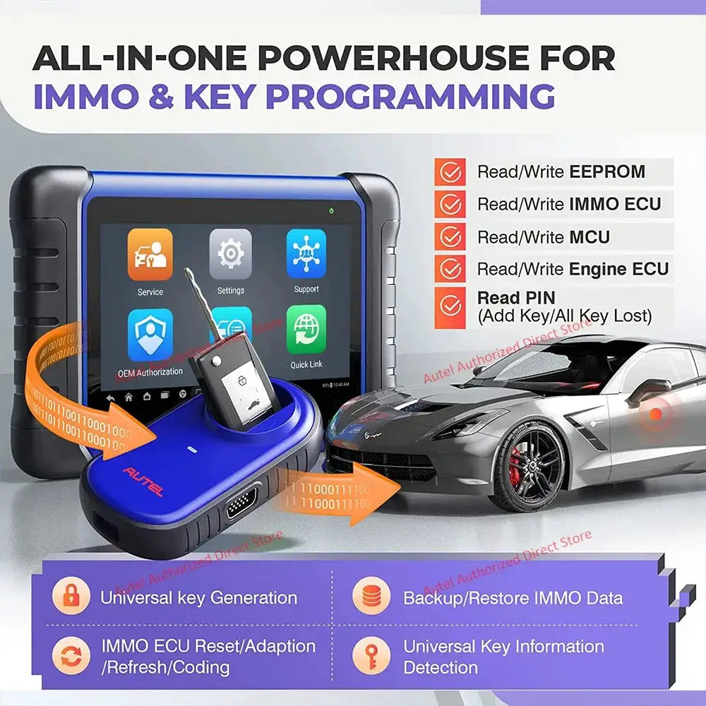 Autel MaxiIM IM508S Key Programmer All-in-one OBD2 Diagnostic Scanner IMMO Key Prgramming Tool 3000+ Active Tests PK KM100 IM508