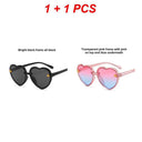 Cute Heart-Shaped Kids Sunglasses with UV Protection Glasses