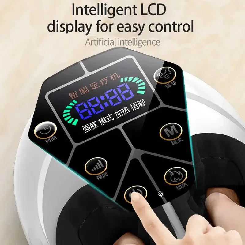Foot Massager With Vibration, Deep Kneading, Pressing, Acupressure Heating Functions to Relieve Soreness in Legs Feet