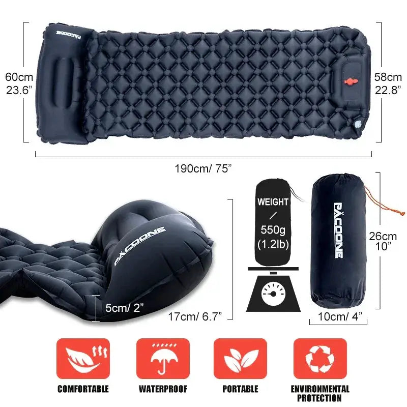 Ultralight Outdoor Camping Sleeping Pad Inflatable Mattress