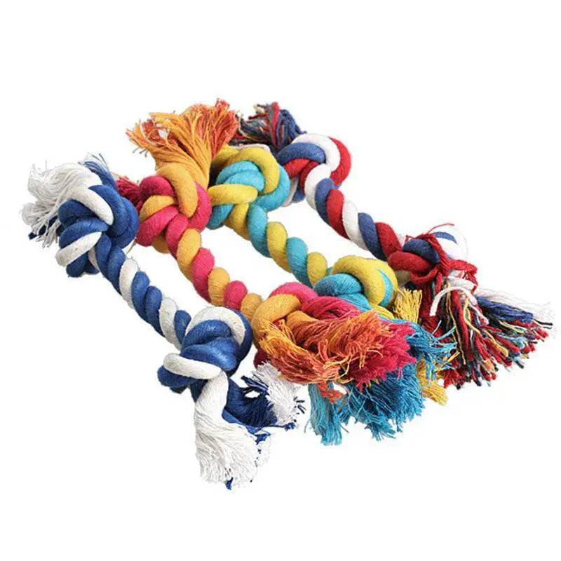 Cotton Braided Bone Rope Chew Toy For Dogs Random Color