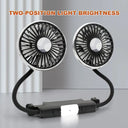 SEAMETAL Car USB Dual Head Fan 3 Speed 360 Degree Adjustable Backseat Breeze
