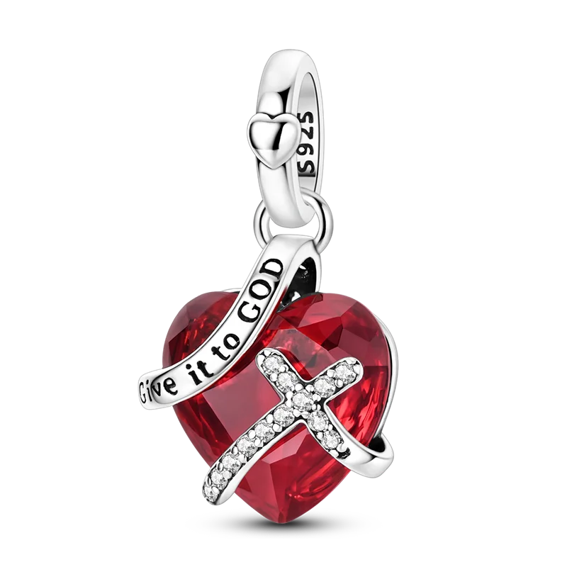 Sterling Silver Bright Red Charm