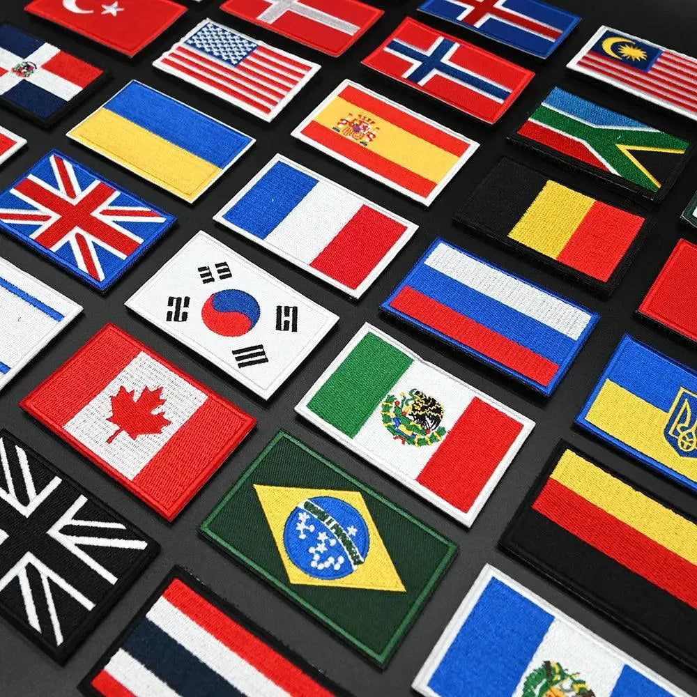 Embroidered Flag Patches For Custom Military Backpack Gear