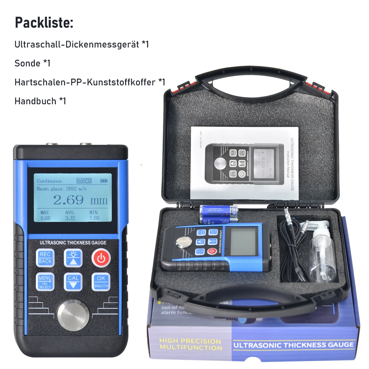 Digital Ultrasonic Thickness Gauge Meters Thickness Paint — product view 6