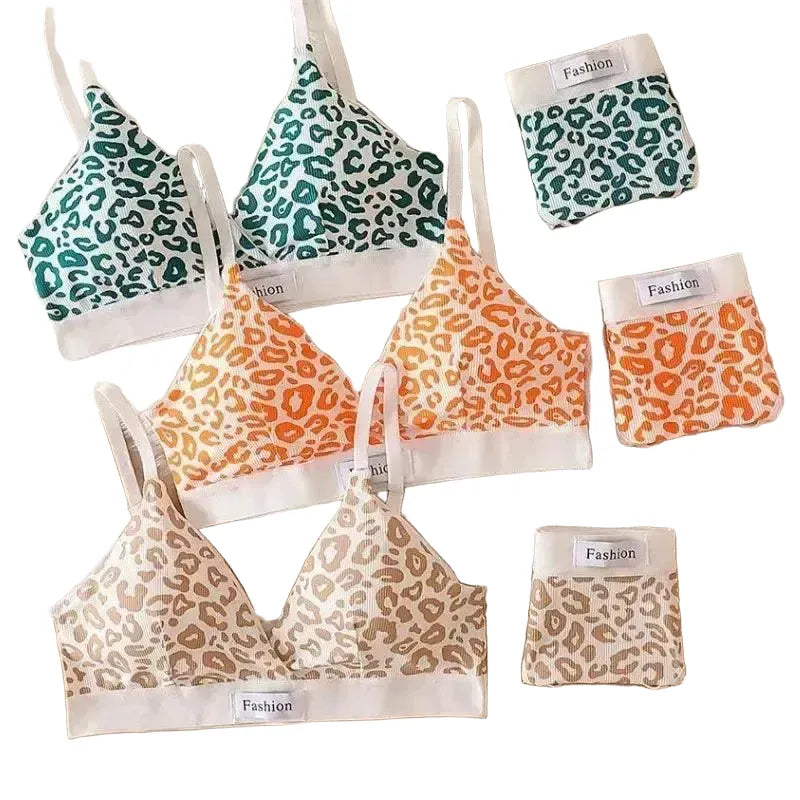 Chic Comfort Leopard Bra Set for Women — product view 1