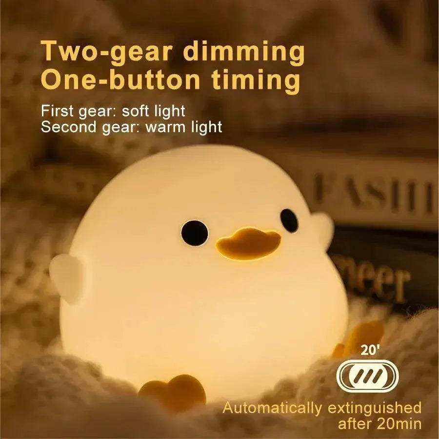 LED Duck Night Light For Kids Cartoon Lamp With Touch Sensor