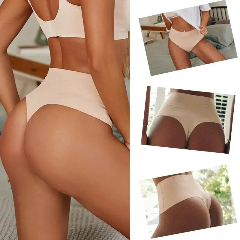 High Rise G String Panties Womens Soft Elasticity Lingerie