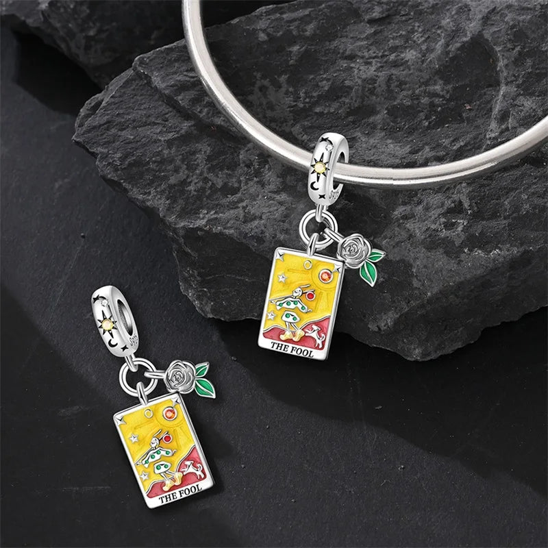 Charm Sterling Silver Tarot Card