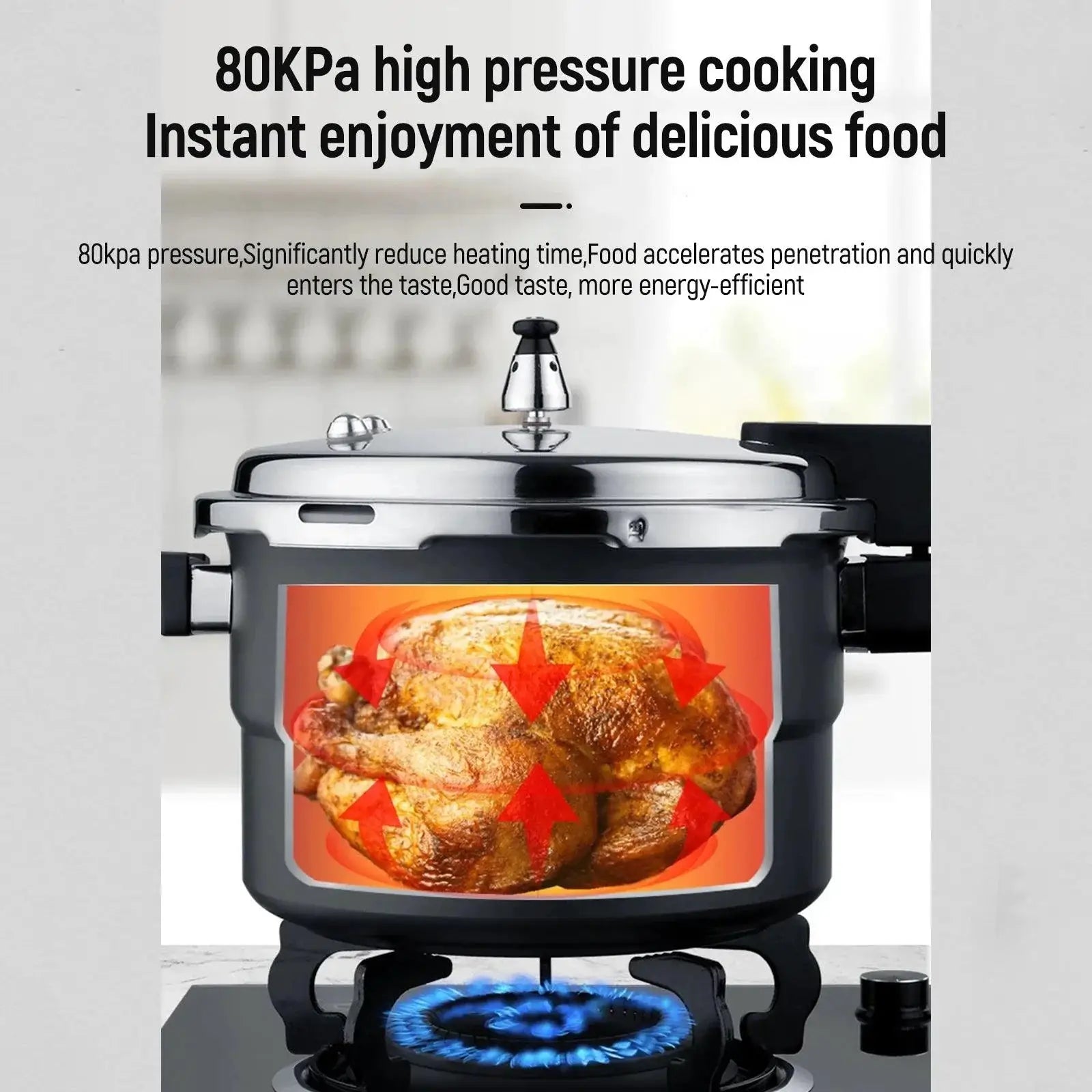 Durable Stainless Steel Pressure Cooker Gas Induction