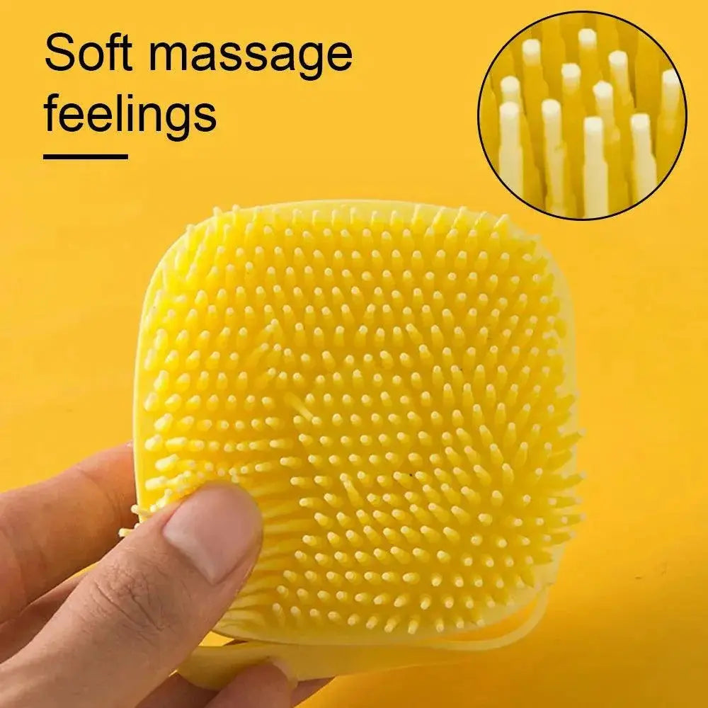 Silicone Dog Brush Shampoo Massager Dispenser Grooming Tool