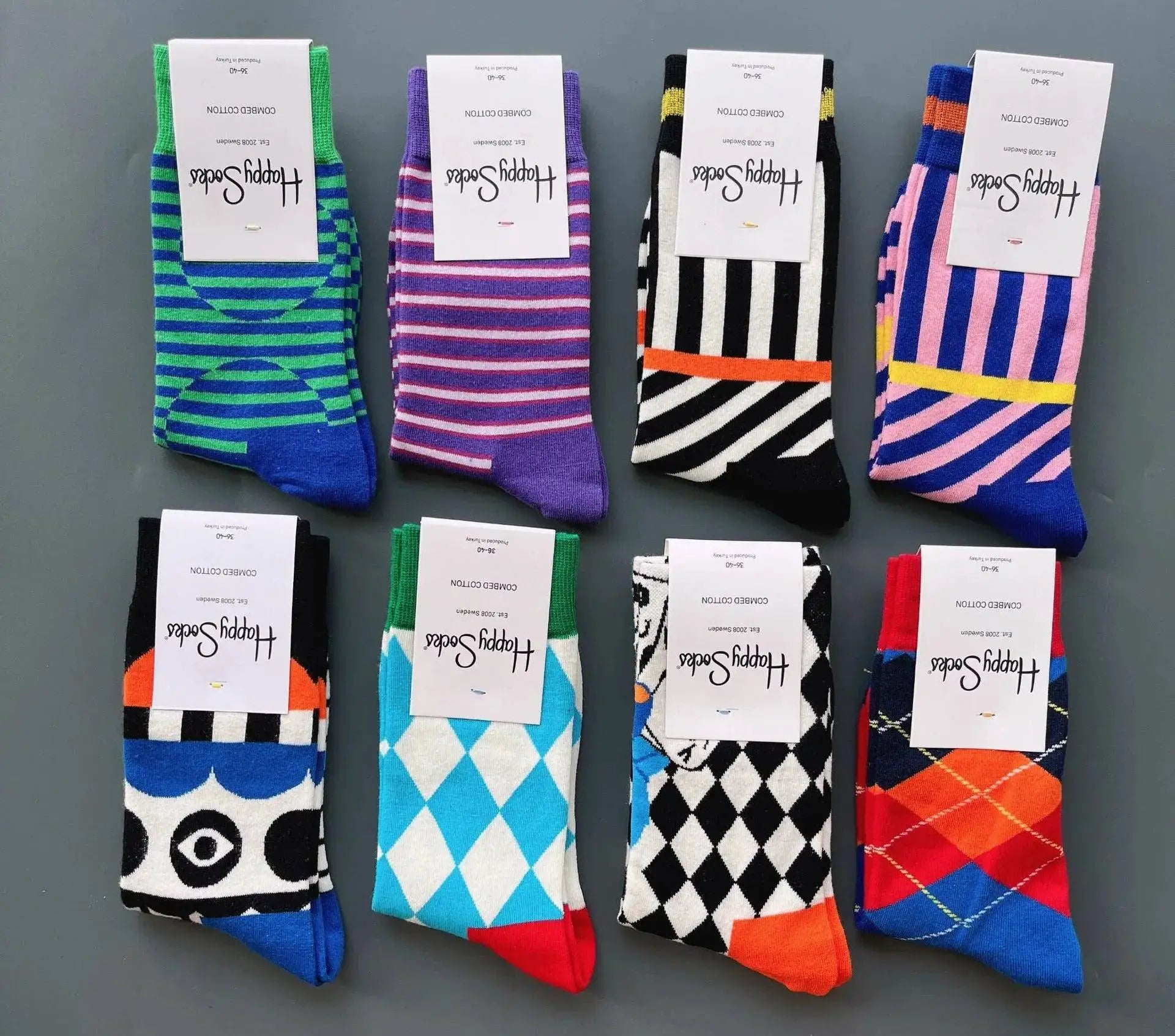 Cheerful Vibes Unisex Crew Socks Colorful Comfort Everyday