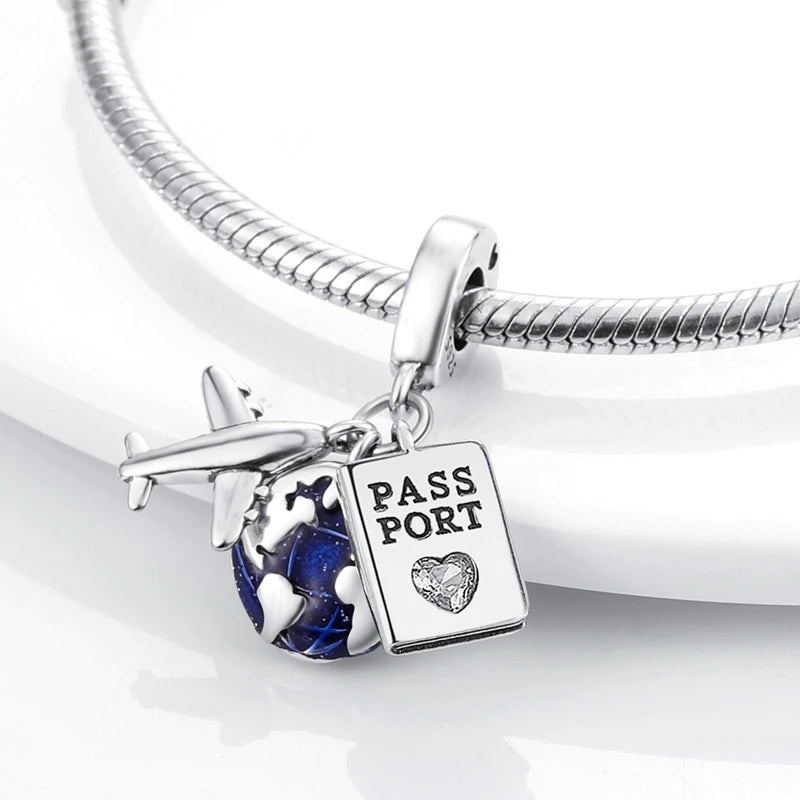 Sterling Silver Blue Charm Whale
