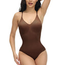 GUUDIA V Neck Spaghetti Strap Compression Bodysuit Slimming