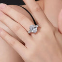 Oval Cut Moissanite Three Stone Ring