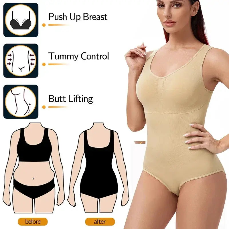 Seamless Tummy Control Bodysuit Ultimate Shaper For Women